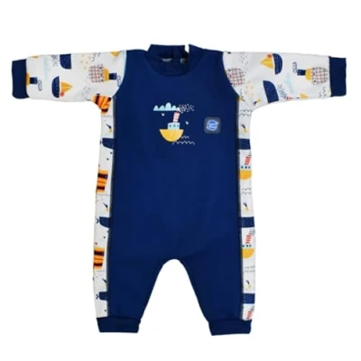 Imagen de Splash About Warm in One Baby Erwärmen Wetsuit, Traje de baño una Pieza Niños Bebes, Tug Boats, 3 6 Monate