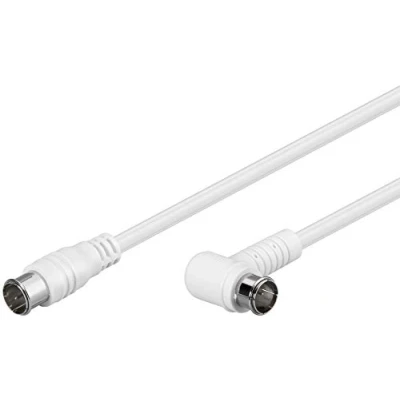 Imagen de Goobay 67347 Cable de conexión acodado SAT, F Quick, doble apantallado, 1,5 m longitud