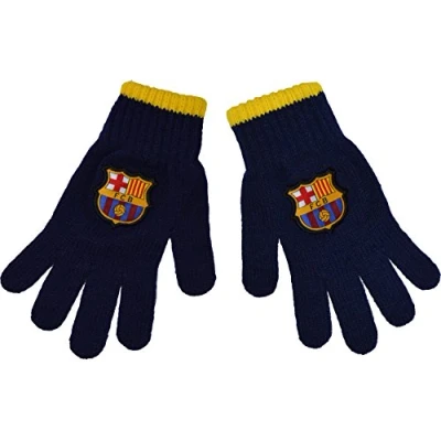 Imagen de FC Barcelone Guantes para niño, diseño oficial de Barcelona azul Talla:6/8ans