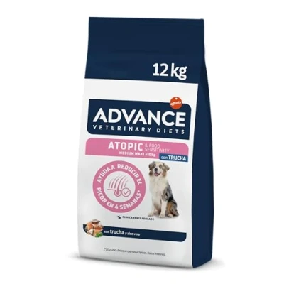 Imagen de Advance Veterinary Diets Atopic Medium &amp; Maxi, Pienso para Perros con Dermatitis atópica Trucha, 12kg