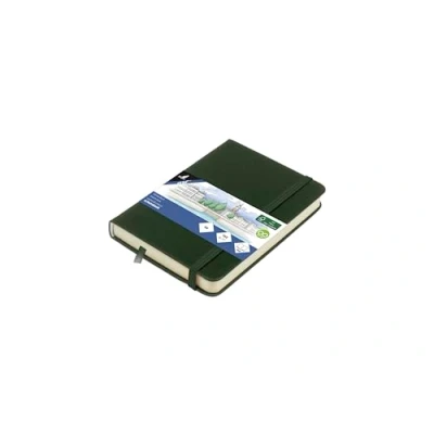 Imagen de Kangaro Art Forest Green Cuaderno de bocetos (A6, tapa dura, 80 hojas, 140 g, papel color crema, con banda elástica y cinta)