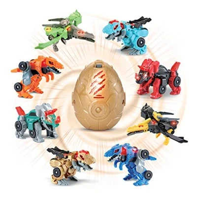 Imagen de VTech Switch&amp;Go Dinos Surtido Huevos Sorpresa, 8 Modelos Diferentes para coleccionar, 2en1 transformable Dino Car, Voces y Efectos Luminosos, Versión ESP (Solo se envia 1)
