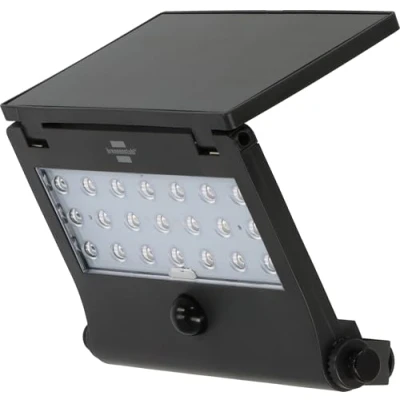 Imagen de Brennenstuhl Foco solar LED SOL 1000 Pad/Luz de pared para exteriores con detector movimiento (IP65, 1000lm, 4 modos luz diferentes, sensor crepuscular, incl. batería recargable)