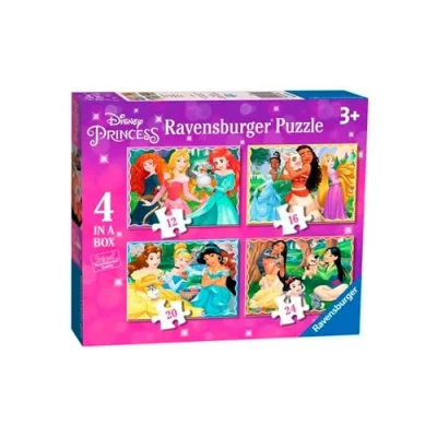 Imagen de Ravensburger Puzzle Disney: Princesas Disney, 3 años o Más, Puzles Niños Años, Rompecabezas Niños, Regalo Niño Puzzle, 4 puzzles infantiles