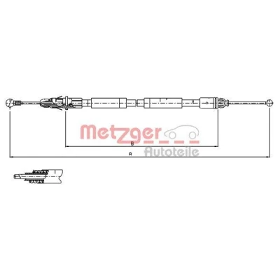 Imagen de METZGER 11.6804 Cable de Freno Mano Atrás izquierda 1503/1365 COFLE RENAULT: TRAFIC 2 Kasten, 2, Bus, OPEL: Vivaro A Furgón