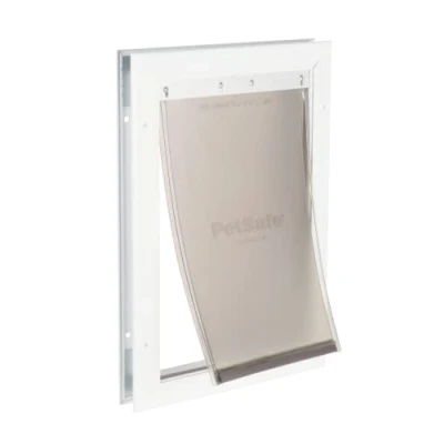 Imagen de PetSafe Staywell Puerta con Marco de Aluminio para Perros Muy Grandes Sistema Bloqueo, Resistente, Aislante y Fácil Instalar, No Apta Vidrio XL