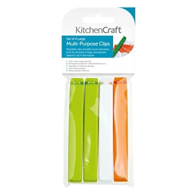 Imagen de KitchenCraft Juego de 4 Pinzas Cocina Multiusos Plástico Multicolor, 11 cm