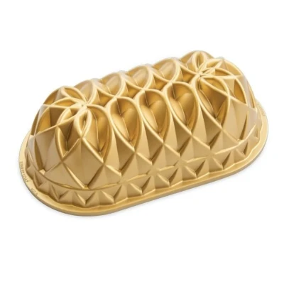 Imagen de Nordic Ware 82677 Jubilee Loaf Molde de aluminio fundido para tartas, antiadherente, color dorado