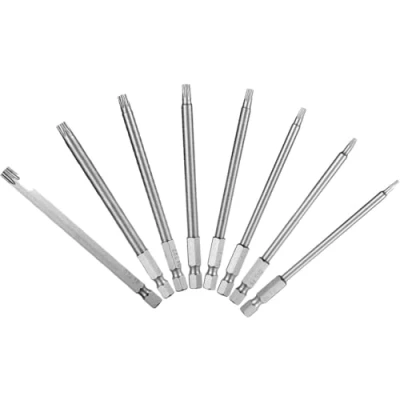 Imagen de Gasea 8 Piezas Tornillo Magnético Hexagonal Torx Tornillo, Puntas de Seguridad Destornillador Bit, Juego Eléctrico 150mm