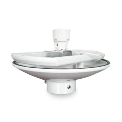 Imagen de EXTRUMOL Base Iluminación para Globo de con Boca 17/19 cm Policarbonato Exterior Color: Blanco Casquillo: E 40