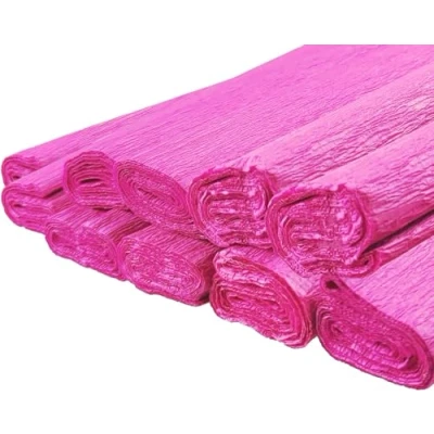 Imagen de Netuno 10 rollos de papel crepé color rosa claro 200 x 50 cm para manualidades tonos rosas
