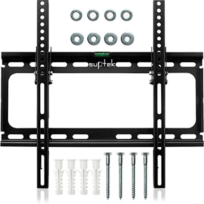 Imagen de suptek Soporte TV Pared de 26 55 Pulgadas LCD/LED/Plasma, Inclinable Ultra Delgado con Carga 45kg VESA MAX 400x400mm, Pulgadas, Television