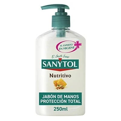 Imagen de Sanytol con Protección Total Contra Agentes Externos, Jabón de Manos Nutritivo, Dosificador 250 Ml