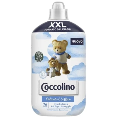 Imagen de Coccolino Suavizante concentrado delicado y suave, para lavadora hipoalergénica dermatológicamente probada, formato XXL hasta 76 lavados, 1750 ml