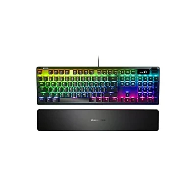 Imagen de SteelSeries Apex 7 Teclado mecánico para gaming Smart Display OLED Retroiluminación LED RGB Interruptores rojo americano (QWERTY)