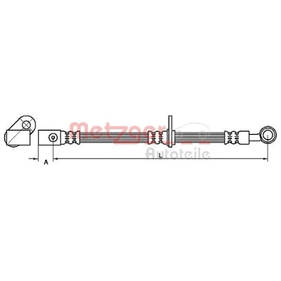 Imagen de METZGER 4111070 Latiguillos de Freno 531 HONDA: CIVIC 8 Hatchback