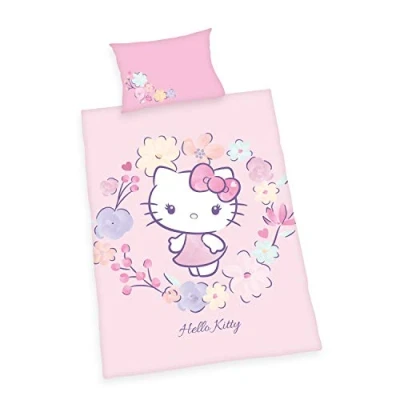Imagen de Herding Hello Kitty Juego de Ropa Cama, Algodón, Multicolor, 40 x 60 cm,100 135 cm