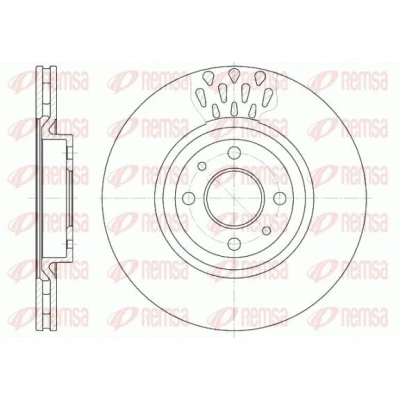 Imagen de REMSA 6315.10 Disco de freno Eje delantero 284, 284 22 4 ventilado FIAT: BRAVO 2, 500 Hatchback, Punto II LANCIA: DELTA ALFA ROMEO: 146