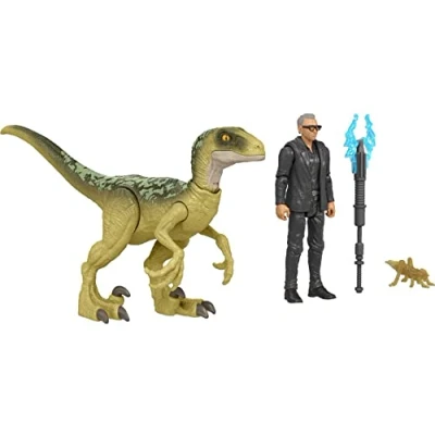 Imagen de Zestaw figurek Jurassic World Człowiek + dinozaur, Velociraptor [FIGURKA]