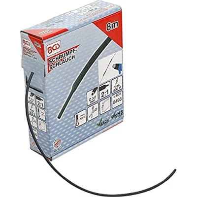 Imagen de BGS 6923 Caja de fundas termorretráctiles negra Ø 3 mm 8 m