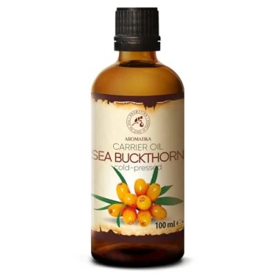 Imagen de Aceite de Espino Amarillo 100ml Prensado en Frío Hippophae Rhamnoides 100% Puro y Natural Cuidado Intensivo para Rostro Cabello Piel