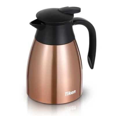 Imagen de Tiken 1L Jarra Térmica para Café, Acero Inoxidable Aislado Al Vacío Frasco Té Y Bebidas Frías Calientes