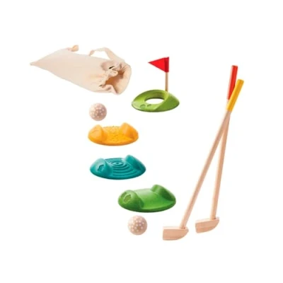 Imagen de PlanToys Set de Mini Golf Juego Completo para Niños 2 Palos Tamaño Infantil, Bolas Juguetes 3 Años