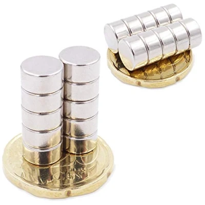 Imagen de Brudazon 10 Mini imanes Discos 8x4mm N52 Nivel más Fuerte Los de neodimio Ultra Fuertes Imán del Poder para la Toma Modelo, Foto, Pizarra Blanca Pequeño, Redondo y Extra