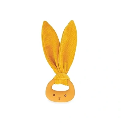 Imagen de KALOO Lapinoo Anillo Mordedor Bebé Color Ocre Anilla Conejo Sin PVC Ni BPA Textura Doble Accesorio Desde el Nacimiento, K218008