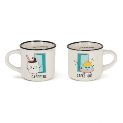 Imagen de Legami tazas de café expreso For Two, juego 2 porcelana New Bone China, taza lavable en lavavajillas, tema Poo, diámetro 5,5 cm, capacidad 50 ml