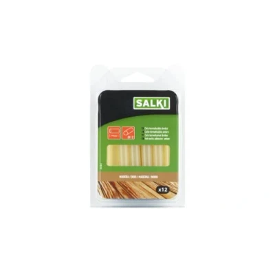 Imagen de SALKI Barras de Cola Termofusible para Madera Silicona Caliente 12 Unidades 12x95mm Color Ámbar