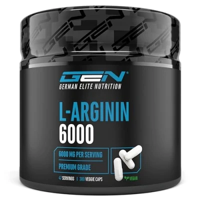 Imagen de L Arginina 380 cápsulas veganas 6000 mg de HCL vegetal por porción diaria (= 4980 pura) Aminoácido Altamente dosificado