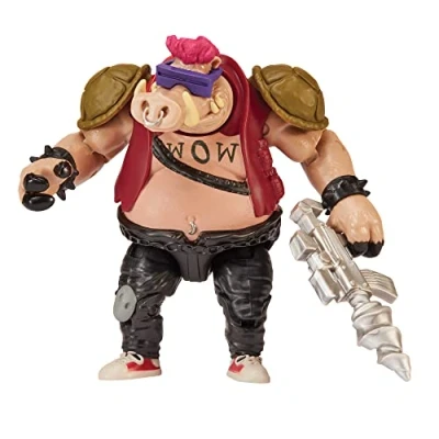 Imagen de Teenage Mutant Ninja Turtles: Mayhem Figura de acción básica Bebop 4.5 Pulgadas. Regalo Ideal para niños 4 a 7 años y fanáticos TMNT