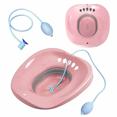 Imagen de Sitz Bath, Bath para hemorroides, asiento de inodoro, cuidado posparto, vapor Yoni mujer, plegable