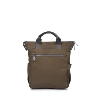 Imagen de Mochila Mediana KCB Shine Diseño Compacto y Espacioso Compartimento Acolchado para Tablet Perfecta el Día a Asas Ajustables 100% Vegano Color Khaki