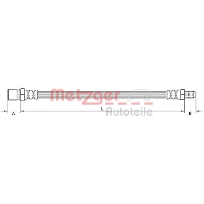 Imagen de METZGER 4110805 Latiguillos de Freno 360 ABARTH: 500 / 595 695 Hatchback