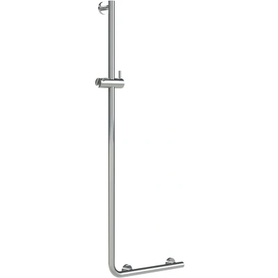Imagen de Tiger Boston Comfort &amp; Safety Asidero de baño con barra ducha Acero inoxidable pulido Izquierdo