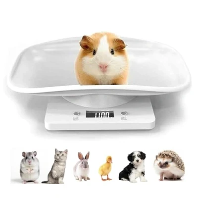 Imagen de Guangyu Báscula Digital Multifunción para Mascotas Pequeñas,Báscula Hámster,con Pantalla LCD,Báscula Gatos Pequeños Perros,Capacidad de 10 kg