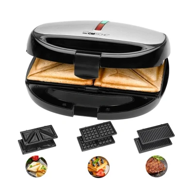Imagen de Sandwichera Clatronic St 3670 3 En 1 De 800w