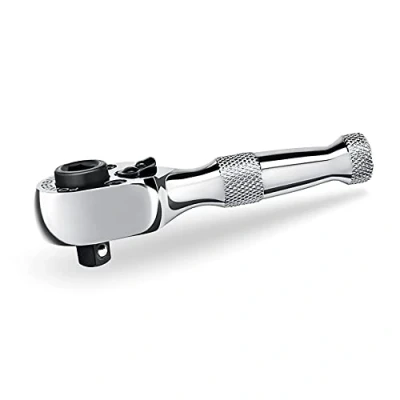 Imagen de Powerbuilt trinquete Stubby, mini llave de 1/4 pulgadas, reversible 72 dientes, espacios reducidos, liberación rápida 940478