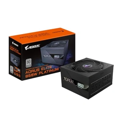Imagen de GIGABYTE AORUS Elite P850W Fuente de Alimentación PCIe 5.0, 80 Plus Platinum, Diseño Completamente Modular, Ventilador 120 mm, Compatible con ATX 3.0, Enchufe UE