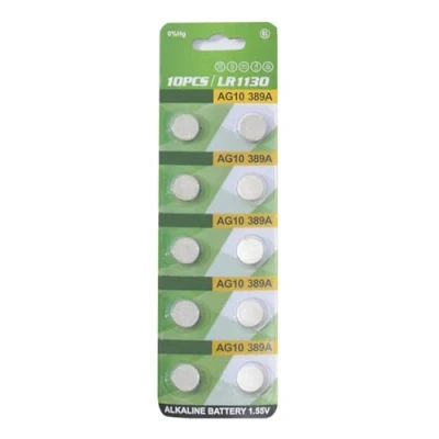 Imagen de ZYHARUKO 10 pilas alcalinas de botón AG1 AG3 AG4 AG10 AG13 1,55 V LR1130 LR41 LR44 para relojes juguete