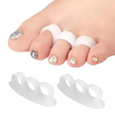 Imagen de salefun 4 separadores de dedos gel silicona para juanetes, almohadillas el antepié