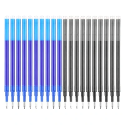 Imagen de DGUSO Recambios Boligrafos Borrables 0,7 mm, 20 Pcs de Repuesto, Recambio Boligrafo Borrable Compatible con PIlot Frixion, Longitud Escritura 400 m (Azul, Negro)