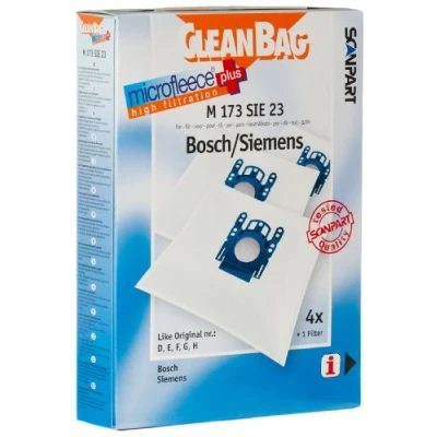 Imagen de Bolsas de aspirador Scanpart M173SIE23 compatible con aspiradores Bosch y Siemens, Pack 4