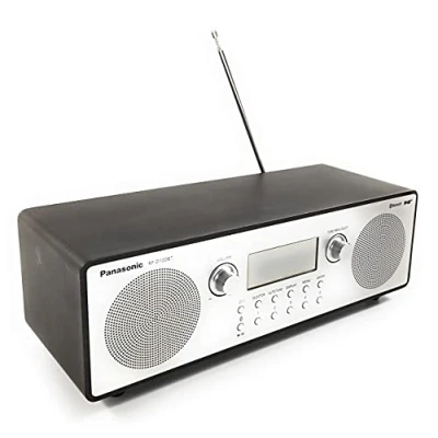 Imagen de Panasonic RF D100BT Radio Digital Dab, FM, Estilo Vintage, Despertador, Bluetooth, AUX, con Cable y a Pilas, Bass Reflex, Ideal para Interiores Exteriores