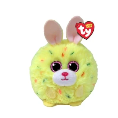 Imagen de Ty Beanie Balls T42554 Lemon el Conejo de Pascua con Ojos Rosas Brillantes, Animales Peluche Suaves y Redondos para coleccionar, 8 cm