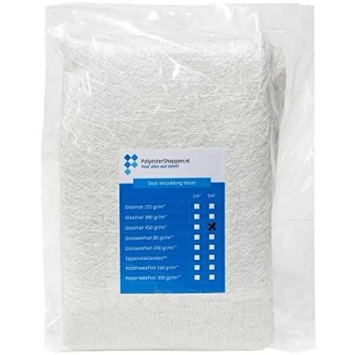 Imagen de POLYESTERSHOPPEN estera de fibra vidrio, tejido vidrio / CSM 1m2 450gr/m2 Especial para resinas poliéster buena impregnación