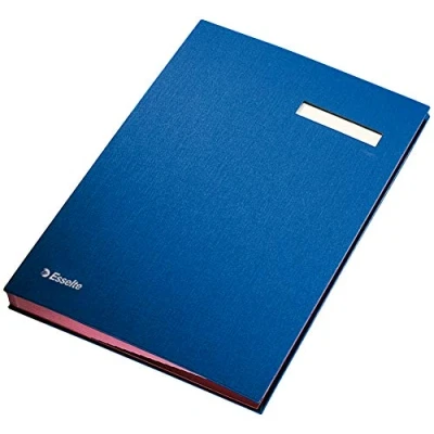 Imagen de ESSELTE 621063 Portafirmas fuelle 20 separadores forrado color azul