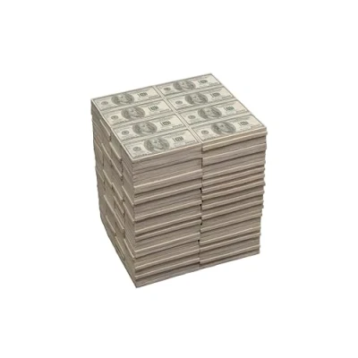 Imagen de Kare Design taburete Dólar Verde, taburete, mesa auxiliar, billetes, pequeño, 38x31x27cm